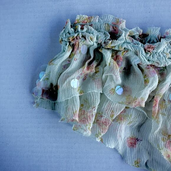 Md NWT Y2K VTG Victorias Secret 2004 Rare Silk Sequin Rose Panty Floral Lingerie - Picture 5 of 8